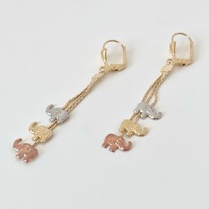 Gold filled elephant earring